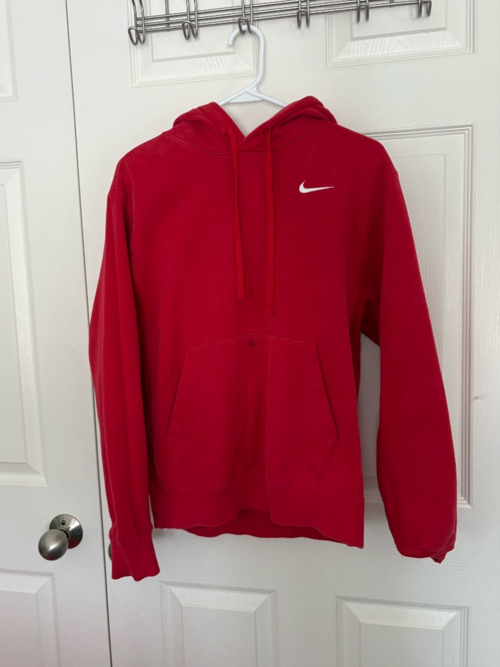 Nike Solo Swoosh Pullover Hoodie, Red, Size: S